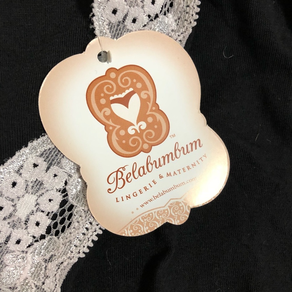 Maternity Nursing Nightgown (Black/White)